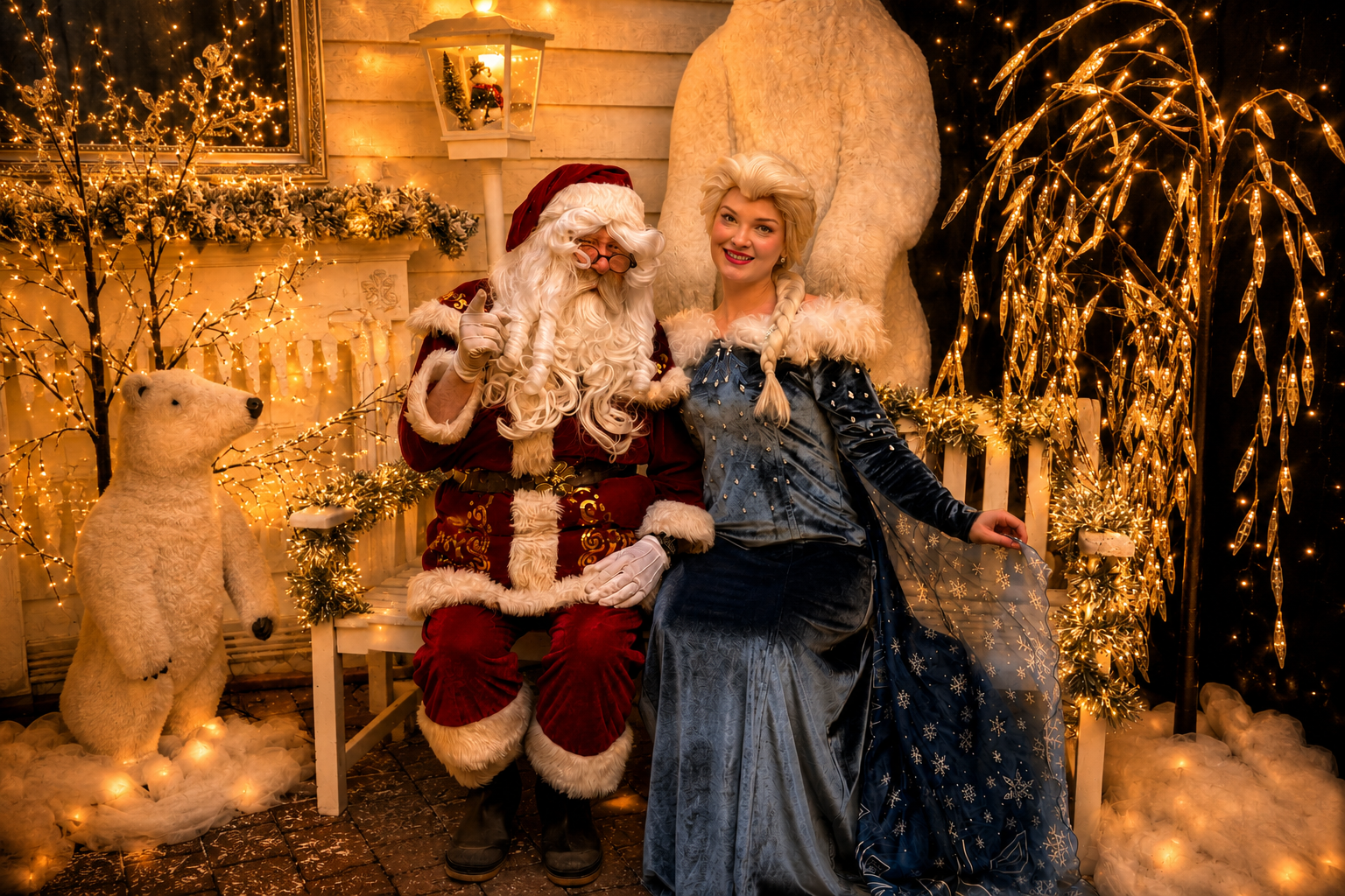 Santa and Snow Queen Christmas grotto